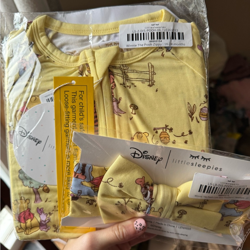 Little Sleepies Yellow Pajama Set with Whimsical Designs
